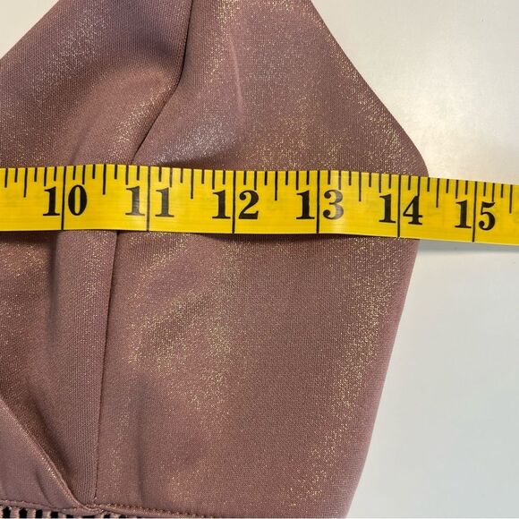 Trixxi Pink Mauve Y2K Top Size S Babydoll Victorian Metallic 90’s - Picture 3 of 6